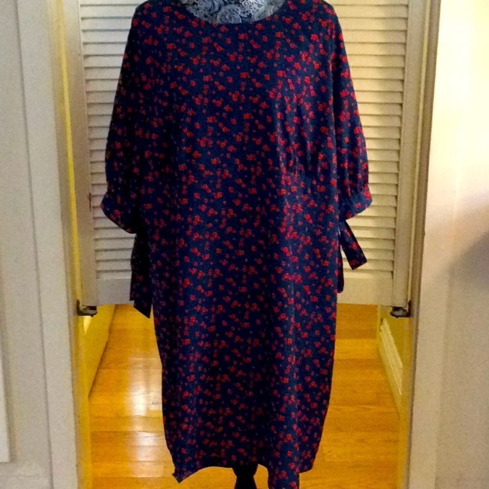 Fashion Union poppy Shift Bow sleeve dress Size 20